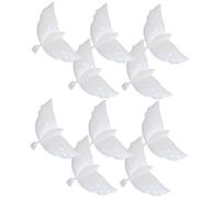 Ipetboom Lot de 10 Ballons Colombe Blancs en Aluminium, Décorations Mariage et Fête, Ballons D'anniversaire et Jardin, Accessoires Extérieurs pour Décoration Festive