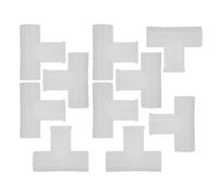 Ipetboom Lot de 10 Connecteurs en T Droit 3 Voies pour Tringles à Vêtements 16 MM Raccords pour Cadres de Placard en Tissu Pièces de Connexion Modulaires pour Étagères et Portants à