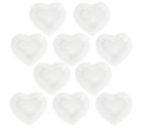 Ipetboom Lot de 10 Coupelles à Sauce en Céramique Blanche de Cœur Mini Bols à Trempette pour Condiments Plats de Service pour Apéritifs la Cuisine Japonaise et Repas Réutilisable