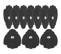 Ipetboom Lot de 10 Coussinets de Massage Adhésifs Noirs en Silicone et Tissu Non Tissé Multifonctions Souples et Flexibles Compatibles Appareils de Massage Corporel pour Usage