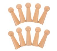 Ipetboom Lot de 10 Crochets Muraux en Bois Naturel Style Shaker Patères à Visser 27X88 MM Finition Vernis Porte-Serviettes et Porte-Manteaux Robustes Cuisine Salle de Bain et Entrée