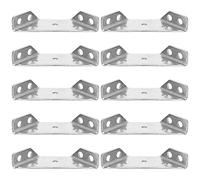 Ipetboom Lot de 10 Équerres d'Angle en Acier Inoxydable 3 Faces Supports de Fixation Multifonction pour Assemblage Meubles Renforts Robustes pour Armoires Chaises et Étagères