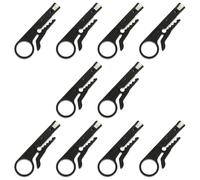 Ipetboom Lot de 10 Mini Pinces à Dénuder pour Câbles Réseau RJ45/Type 5/Type 6 Outil de Dénudage de Fils Électriques Coupe-Fils Compact Noir Compatible Câbles UTP Téléphone et