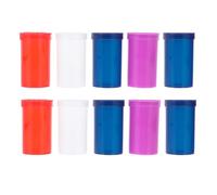 Ipetboom Lot de 10 Piluliers Transparents en Plastique, Diamètre 41 Mm, Boîte à Pilules Étanche Couvercle à Clapet, Récipient Compact pour Remède, pour Voyage et Couleur