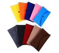 Ipetboom Lot de 10 Pochettes en Feutre à Bouton-Pression Multifonctionnelles, Format Compact, Protection Anti-Taches, pour Téléphone Portable et Accessoires, Usage Quotidien et Voyage,