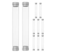 Ipetboom Lot de 10 Tubes en Plastique Transparent pour Pinces à Cils, flacons de Voyage, étui de Rangement pour Le Maquillage et Les Outils de Nail Art