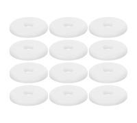 Ipetboom Lot de 12 Caches-tuyaux Ronds en Plastique Blanc 10 Mm, Cache-pôle de Radiateur à Bride Fendue, Plaque de Recouvrement pour Robinetterie et Tuyauterie, Accessoire Plomberie