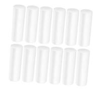 Ipetboom Lot de 12 Cylindres en Mousse Blanche Tubes Et Tiges en Polystyrène pour Modélisation Fournitures Artistiques De Noël Et Projets