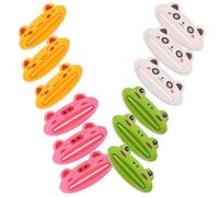 Ipetboom Lot de 12 Presse-Tubes de Dentifrice Manuels pour Garçon et Filles Motifs Animaux Plastique Solide Outil Multifonction pour Tubes de Dentifrice Crème Mains et Nettoyant Visage