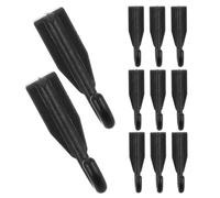 Ipetboom Lot de 16 Crochets en Plastique Noir de J, 10 Mm pour Micro-ondes, Porte-manteaux et Étagères, Crochets Multifonctionnels Cuisine, Bureau et Rangement Optimisé