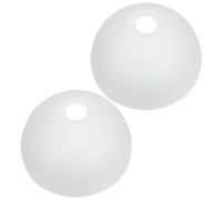 Ipetboom Lot de 2 Abat-Jours Champignon en Plastique Blanc Diamètre Moyen 42 MM pour Lampe de Table et Bureau Accessoires D’Éclairage Intérieur Remplacement Facile pour Usage
