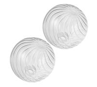 Ipetboom Lot de 2 Abat-jours Ronds en Verre Transparent à Bulles 3,1 Pouces, Abat-jour de Remplacement pour Lampe Suspendue G9, Compatible Suspensions et Appliques Murales, Éclairage