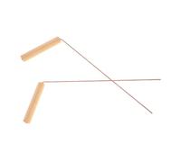 Ipetboom Lot De 2 Baguettes Sourcier Solide en Métal Manche en Bois Instruments De Recherche D'énergie Phénomènes Paranormaux pour Détection d'eau Et Divination