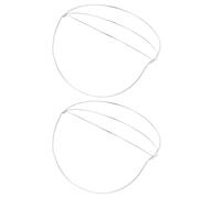 Ipetboom Lot de 2 Bases de Coiffure en Fer Électrophorétique Blanc Cadre de Couronne DIY à 4 Couches Support Décoratif pour Bandeau Cheveux Femme Accessoire Coiffure pour Mariage et