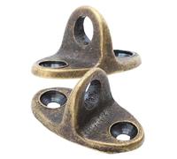 Ipetboom Lot de 2 Bases de Crochets Coupe-Vent en Laiton Couleur Cuivre Antique Grand Format Support de Fermoir de Fenêtre pour Portes et Fenêtres de Style Chinois Accessoires Robustes