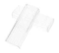 Ipetboom Lot de 2 Boîtes de Rangement Transparentes Portables pour et Cure-Dents Étuis Anti-Poussière Compacts en Transparent Blanc Organiseurs Pratiques pour Voyages et Usage Quotidien