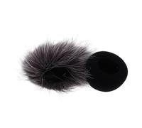 Ipetboom Lot de 2 Bonnette Anti-vent Micro en Fourrure Grise et Blanche, Mousse et Poils Longs, Compatible Zoom H1, Protection Microphone Réutilisable pour Enregistrement Studio