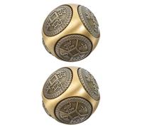 Ipetboom Lot de 2 Boules de Baoding en 38 Mm avec Motifs Hexagonaux en Relief, de Massage Chinoises Anti-stress pour Exercice des Mains, Relaxation au Bureau et Décoration Feng Shui,