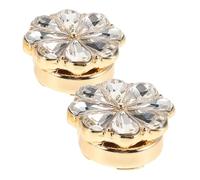 Ipetboom Lot De 2 Boutons De Manchette En Forme De Fleur Avec Strass En Alliage Doré Pour Chemisiers Chemises Boutons De Manchette Pour Hommes Boutons De Smoking Clous De Chemise