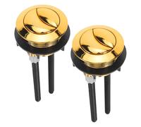 Ipetboom Lot de 2 Boutons-poussoirs de Chasse D'eau Double Universels Dorés pour Réservoir de Toilettes Anciens Diamètre Intérieur 38 Mm, Extérieur 50 Mm Accessoires Wc de
