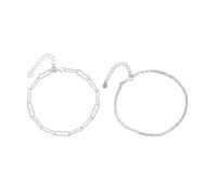 Ipetboom Lot De 2 Bracelets En Sterling Pour Femmes Délicats Bracelets En Perlé Accessoire De Port Bijoux Durables Pour Ornement En Cuivre