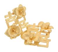 Ipetboom Lot de 2 Broches Boutonnière de Mariage Chinoises Dorées Broches Fleur Vintage pour Costumes Homme et Robes Femme Accessoires Mariage Traditionnels Élégants et Légers
