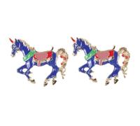 Ipetboom Lot De 2 Broches Décoratives En Métal Pour Femme Motif Cheval Petite Broche Vintage Décoration De Vêtements Épingle À Chapeau Pour Homme Jolie Broche À Faire Soi-Même Broche