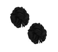 Ipetboom Lot De 2 Broches Vintage En Forme De Rose Pour Tenue De Concert Pour Femme En Tissu Noir Avec Strass