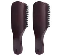 Ipetboom Lot de 2 Brosses à Barbe et Moustache pour Hommes en Poils de Sanglier Manche Bois Naturel Trou Suspendre Brosse de Nettoyage Polyvalente pour Barbe Cheveux et Vêtements Outil