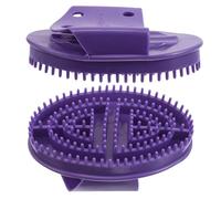 Ipetboom Lot de 2 brosses de massage en plastique pour le corps, applicateur d'huile exfoliante pour le cuir chevelu, le dos, le ventre et la taille, outil de massage Guasha portatif, masseur de
