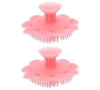 Ipetboom Lot de 2 Brosses Lavantes en Silicone pour Bébé Brosse Douce pour Cuir Chevelu Sensible Masseur Anti-Croûtes de Lait Outil de Bain Double Face -Nés et Nourrissons