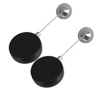 Ipetboom Lot de 2 Câbles Antivol en Acier Rétractables 15 M Noirs Verrouillage par Pince et Capuchon en Acier Lanières de Sécurité pour Télécommande et Bagages Dispositif Anti-Perte