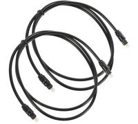Ipetboom Lot de 2 Câbles Audio Fibre Optique Mâle-Mâle 1 Mètre Od 4 MM Câble Numérique pour TV Barre de Son et Console de Jeux Transmission Stable Haute Définition Flexible et
