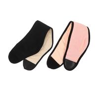 Ipetboom Lot de 2 Cache-oreilles Réglables Doublure Polaire, Masque de Sommeil Couvrant les Yeux, Anti-bruit, Léger et Confortable, pour Dormir Côté, Voyager Sieste, Noir et Rose