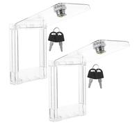 Ipetboom Lot de 2 Caches Interrupteur Mural Verrouillables 86 Type, Protection Étanche Transparente pour Panneau de Commande Central de Climatisation, Sécurité Garçon et Filles