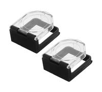 Ipetboom Lot De 2 Caches Pour Bouton D'Alimentation PC Cache-Bouton De Démarrage De Voiture Protecteur Adhésif Carré Pour L'Allumage Et Démarrage Du Moteur Voiture