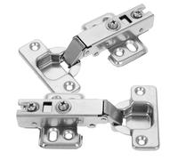 Ipetboom Lot de 2 Charnières Amorties Silencieuses à Fermeture Douce pour Portes D’Armoires Charnières Invisibles en Acier Laminé à Froid Design sans Cadre Adaptées Cuisine et Placards