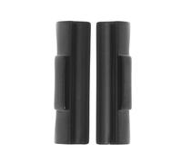 Ipetboom Lot de 2 Connecteurs 20 Mm en Acier Inoxydable 316 pour Bracelets en Caoutchouc, Embouts Noirs Incurvés Compatibles Boîtiers Montres de Luxe, Fournitures Remplacement Maillon
