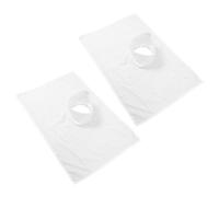 Ipetboom Lot de 2 Draps Troués pour Table de Massage en Coton Blanc Housse de Lit Facial Respirante et Lavable Protection Professionnelle pour Soins Spa et Massages Adaptée aux Tables