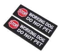 Ipetboom Lot de 2 Écussons Brodés pour Harnais de Chien D’assistance « Ne Pas Toucher » et « je Travaille », Patchs Autocollants en Tissu Doux, Réutilisables et Adaptés pour Gilets