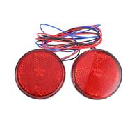 Ipetboom Lot de 2 Feux Stop Arrière pour Moto Rouges Réflecteurs Plastique Solide Haute Luminosité Compatible Motos et Automobiles Sécurité Routière et Signalisation