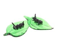 Ipetboom Lot de 2 Figurines Fourmi en Verre Soufflé la Main, Miniatures en Cristal Transparent, Décoration de Bureau, Ornement Animalier Élégant pour Maison, Bureau, Jardin et