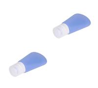 Ipetboom Lot De 2 Flacons À Pompe Airless De 37 Ml Format Voyage Continu Contenants Anti-fuite Pour Femmes Hommes Garçons Et Filles Gel Shampoing Flacon À Pression Rechargeable En Silicone