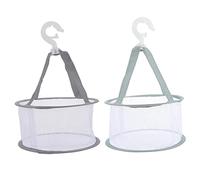 Ipetboom Lot De 2 Houppettes À Poudre Panier À Linge Éponge De Maquillage Éponges De Nettoyage Séchoir À Œufs Chaussettes Pliables Filet De Séchage Nettoyeur De Pinceaux De