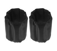 Ipetboom Lot de 2 Housses Isothermes Réutilisables Noires pour Bouteilles de Vin et Bière Paquet Isotherme Souple avec Fermeture Auto-Agrippante Compatible Bouteilles Standard pour