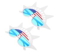 Ipetboom Lot De 2 Lunettes Patriotiques Avec Drapeau Américain Pour Le 4 Juillet, Pour La Fête De L'indépendance, Pour Les Décorations Du Memorial Day, Pour Le Retour Des Anciens