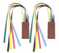 Ipetboom Lot de 2 Marque-Pages en Ruban Multicolores Signets Réutilisables en Tissu Doux Onglets Colorés pour Lecture Biblique et Scolaire Accessoires Pratiques pour Marquer Pages et