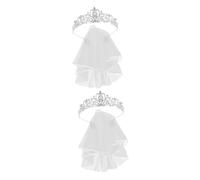 Ipetboom Lot De 2 Modèles De Couronnes Pour Mariée Princesse Communion Filles Décorations De Fête Prénuptiale Décorations De Mariage Bandeau Couronne Coiffure De Mariage Couronnes