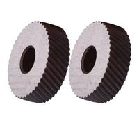 Ipetboom Lot de 2 Molettes Moletées en Acier Haute Résistance Petites Roues Diagonales 12 CM Molette Linéaire de Remplacement pour Machine-Outil Outil de Tournage Professionnel