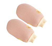 Ipetboom Lot De 2 Moufles Exfoliantes Gel Gommant Serviette De Bain Lingettes Hydratantes Pour Le Corps Exfoliant Doux Pour La Peau Pour Le Visage Moussant Doux Spa